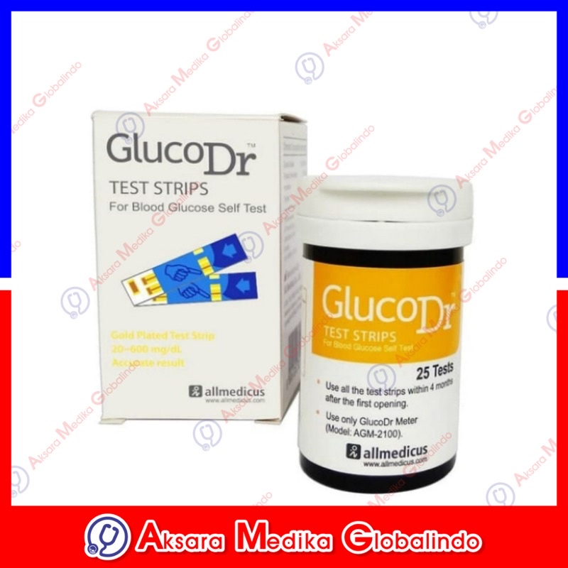 Strip Test Gula Darah Gluco DR Strip Bio Sensor 25 pcs