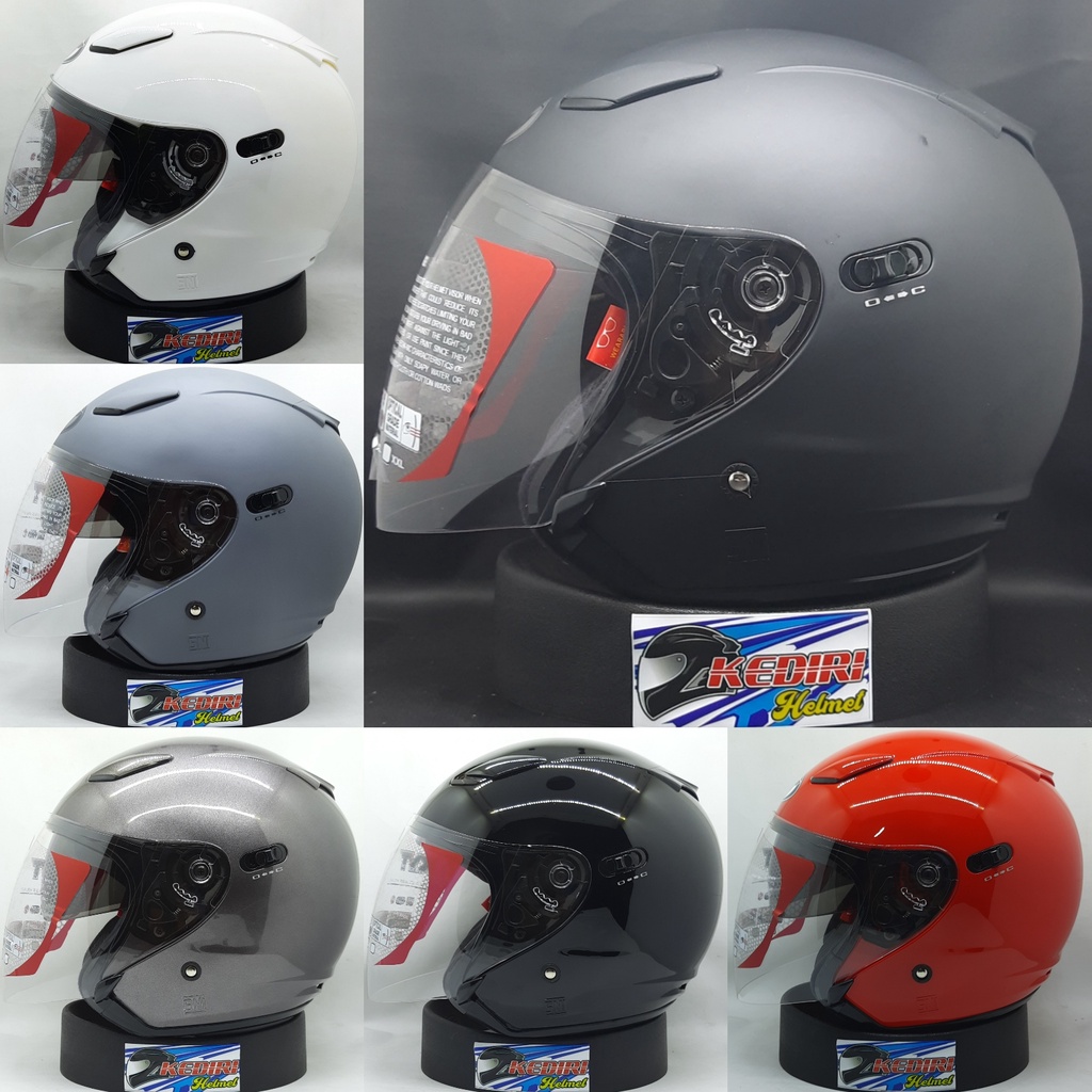 Jual Helm Kyt Dj Maxi Double Visor Djmaxi Black Doff White Red Gun