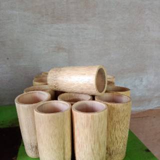 Gelas  cangkir Natural Bambu  Shopee Indonesia