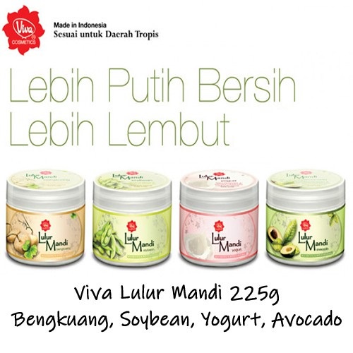 Viva Lulur Mandi Avocado Soybean 225 gram BPOM Halal (VH)