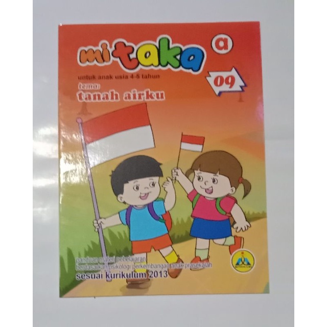 MAJALAH TK PAUD  MITAKA TK A TEMA TANAH AIRKU, MAJALAH PELAJARAN ANAK TK  COVER SAMPUL TERBARU 2021.