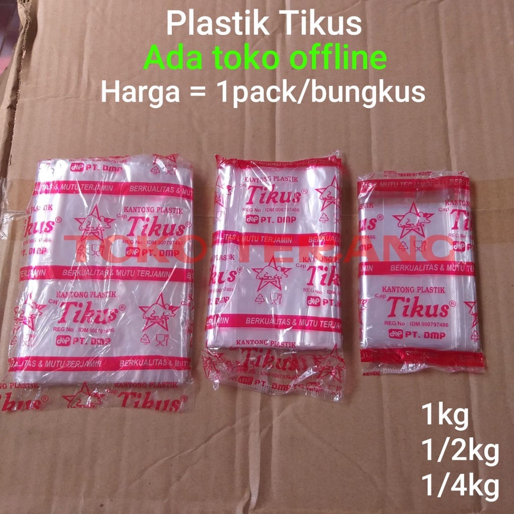 Plastik tikus 1kg ½kg ¼kg / Plastik Bening Murah / Plastik Es Mambo / Plastik Es