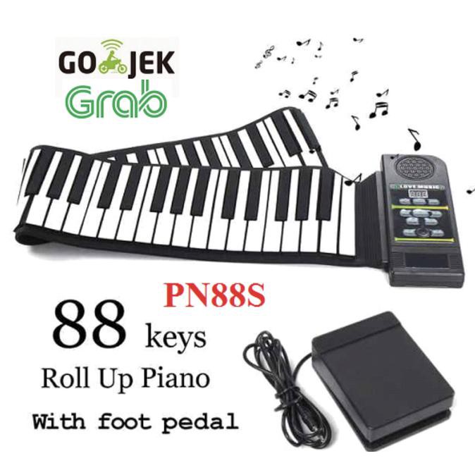 Sale Pn88S Portable Flexible Electronic Midi Roll Up Piano Keyboard 88 Keys