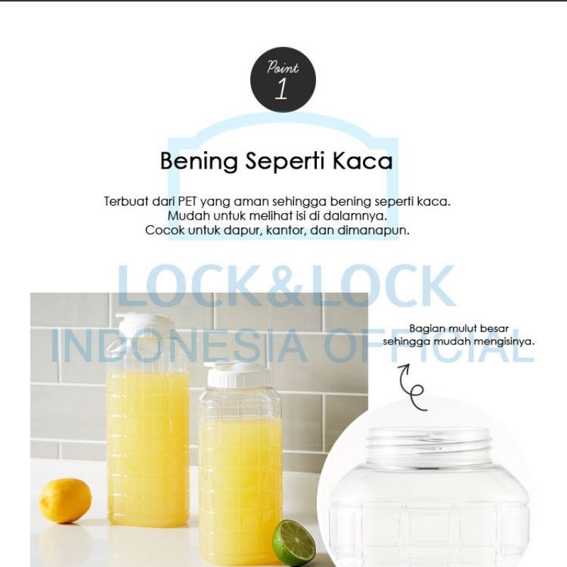 LocknLock Botol Air Minum 1.5L Chess Water Bottle  Lock &amp; Lock 1.5 Liter Besar