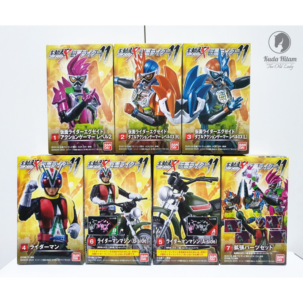 Shodo-X Kamen Rider 11 Double Ex-Aid Action Gamer Level 2 XX Riderman Man Machine Gashacon