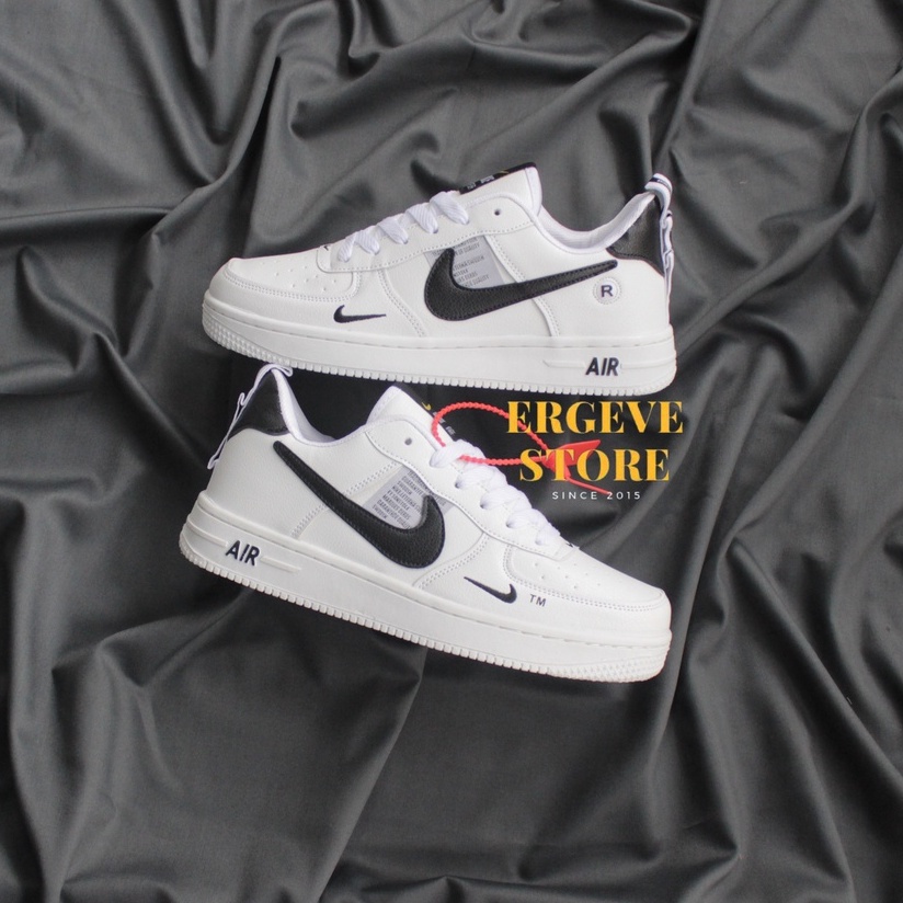 MAN & LADIES SEPATU PUTIH AIR FORCE 1 LV8 MID LOW PUTIH POLOS WANITA SNEAKERS FULL WHITE BROWN-UTILITY WHITE