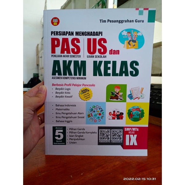 BUKU PERSIAPAN MENGHADAPI PAS US DAN AKM SMP MTs KELAS IX / BUKU AKM KELAS 9