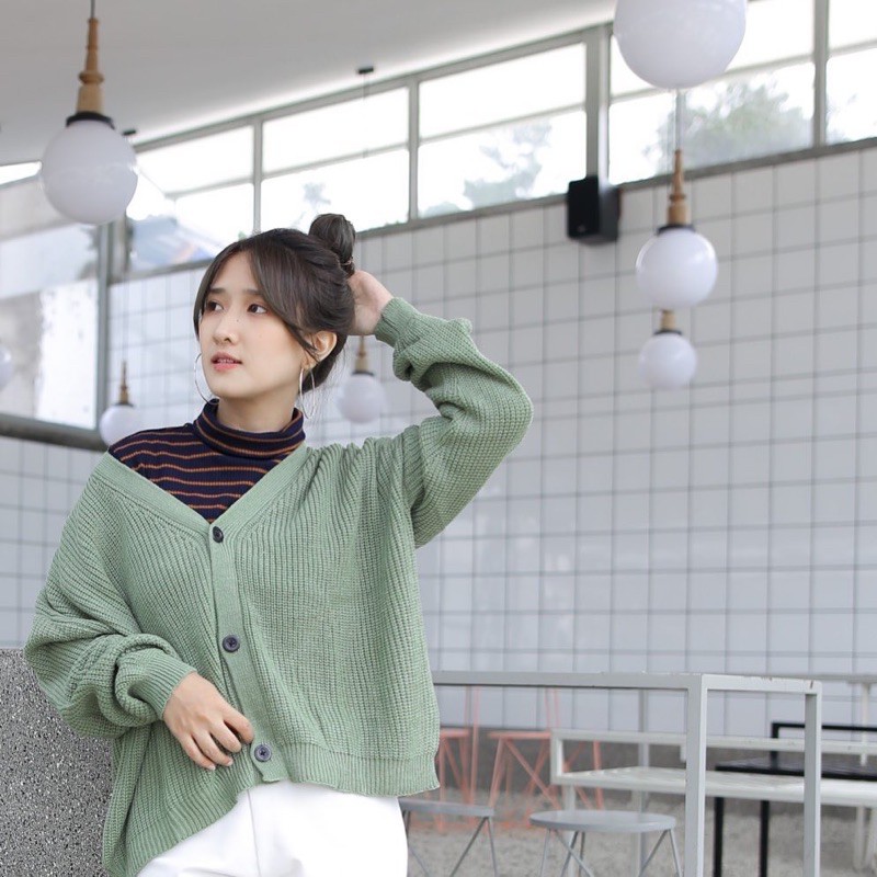 Lolly Cardy // Cardy rajut termurah by @stripetee_mrln-Matcha