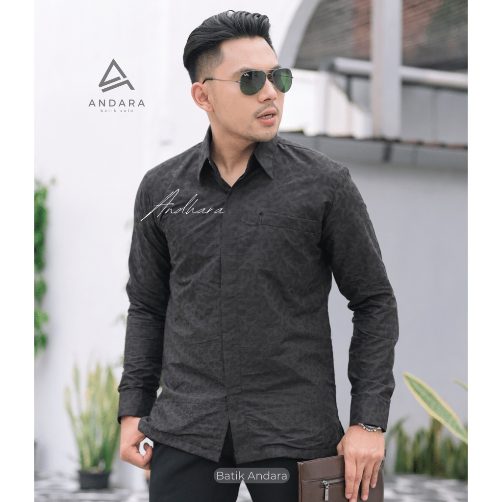 Lumut Baju Batik pria Lengan Panjang Modern slimfit Kasual Jagu Biru Best Seller Rekomendet Katun Solo Sragenan Hijau Botol Terlaris Slim Fit