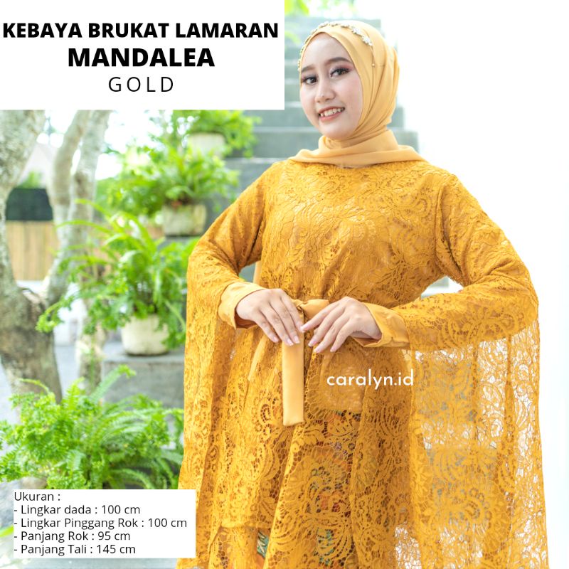 KEBAYA BRUKAT LAMARAN MANDALEA KEBAYA SET ATASAN + ROK KEBAYA TERBARU CARALYN.ID