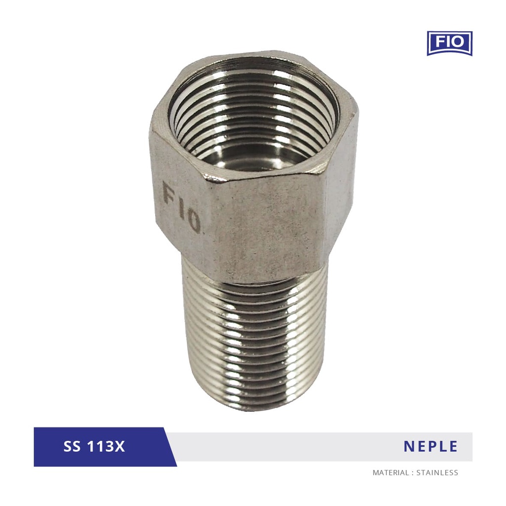 Sok / Nepel Stainless Drat Panjang uk. 1/2&quot; x 1/2&quot;