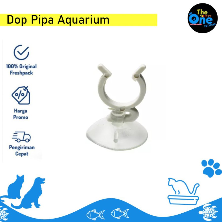 Dop Tempelan Kaca Selang Pipa 5/8 inch Aquarium Akuarium Aquascape