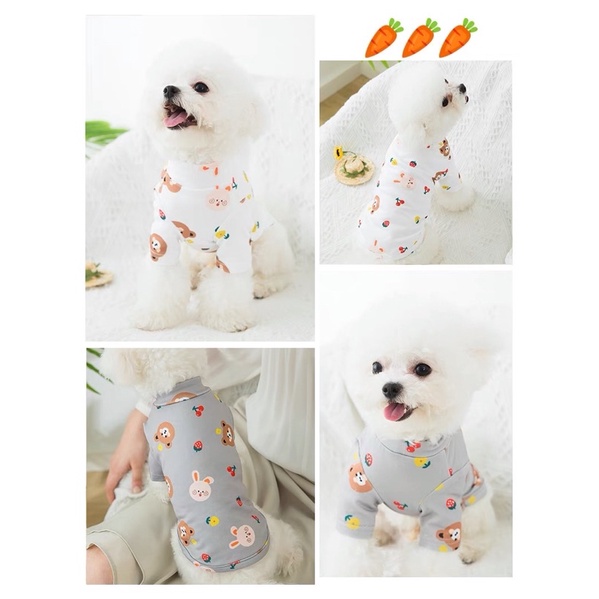 Bear Cherry T-shirt for Dog Cat Baju Anjing Kucing Lucu