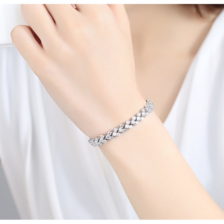 Gelang Perempuan DIAMOND KRISTAL Berlian Korea Style Fashion Women Bracelet Elegan