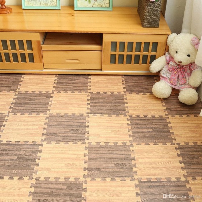 Matras Tikar Karpet Puzzle alas lantai evamat Evamat motif wooden