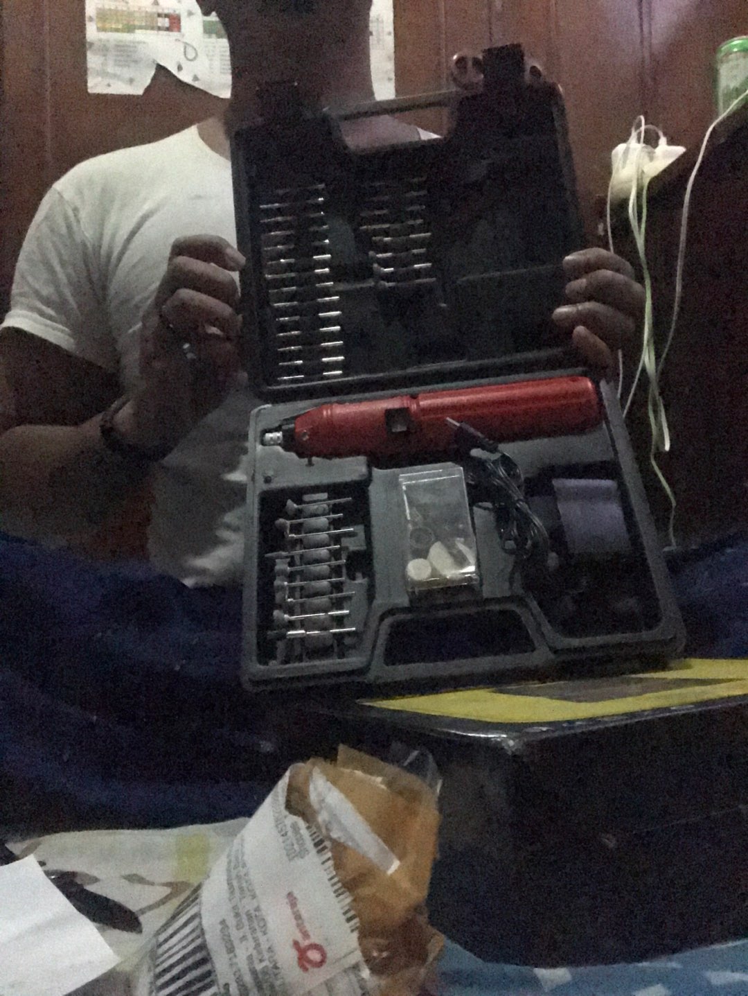 Mini Rotary Die Grinder Tuner Gerinda Bor Tangan Tunner Fisch Komplit 60pc