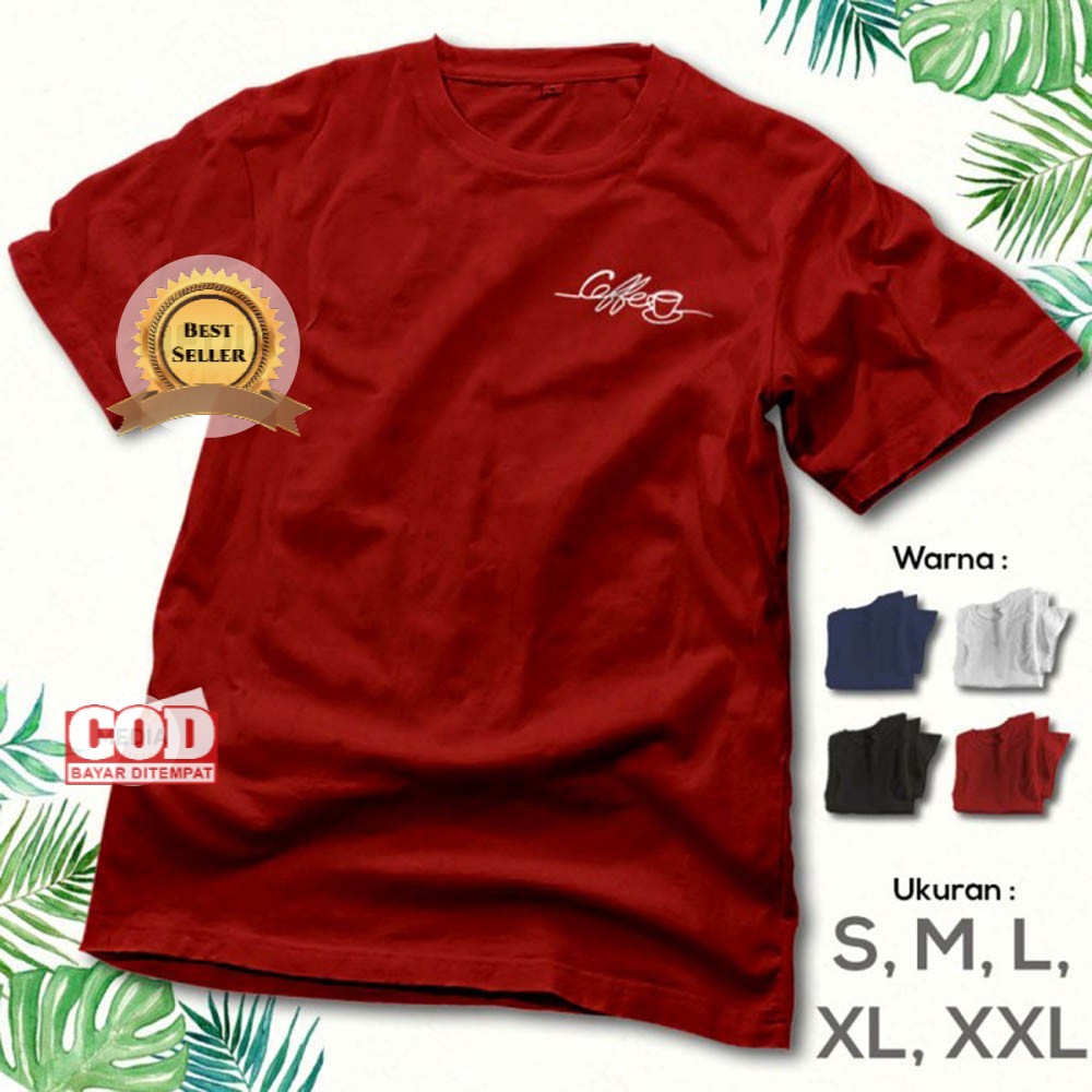 Kaos Kopi COFFE SIMPLE - Baju Kaos Distro Cowok Cewek Original - OOTD Tshirt Premium KO-02