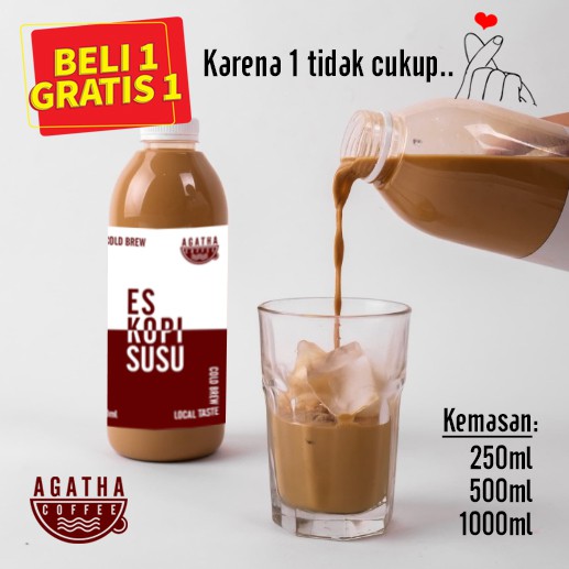 

Kopi Susu Es Agatha 1 Liter | Kopi Kekinian | BELI 1 GRATIS 1 s/d Maret 2021