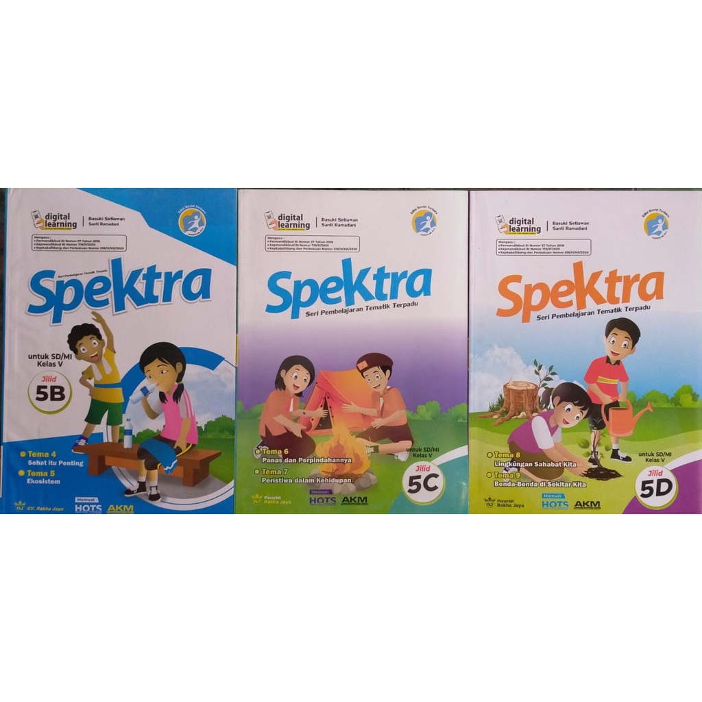 Spektra Tematik Kelas 5 Jilid B,C & D Seri AKM