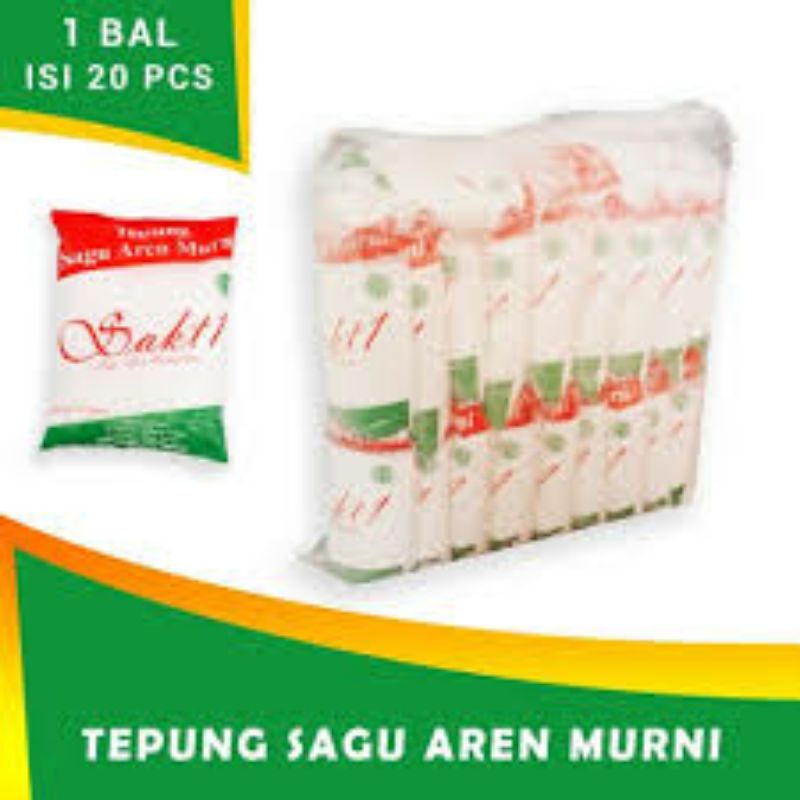 

tepung sagu aren murni berkualitas SAKTI 1 bal isi 20pc @500gr