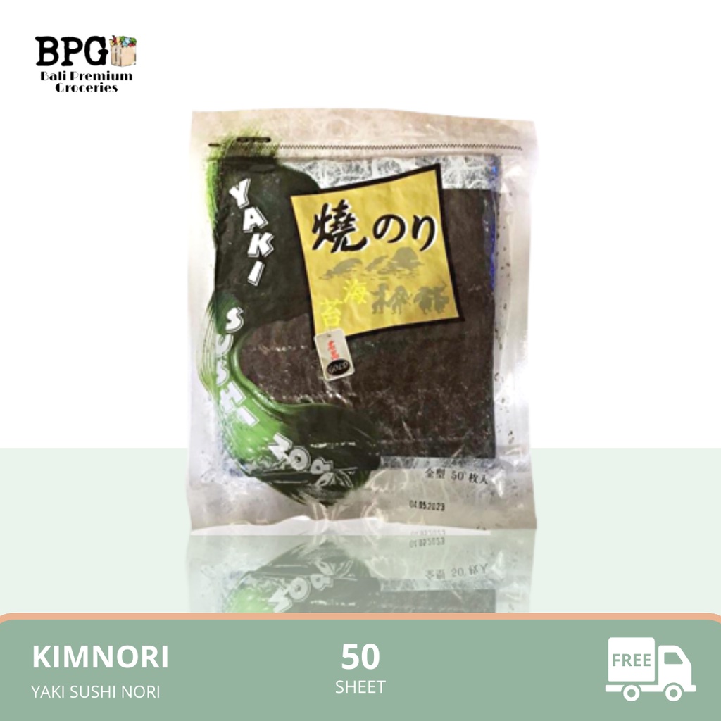 

KIMNORI YAKI SUSHI NORI 50S 140GR (RUMPUT LAUT)
