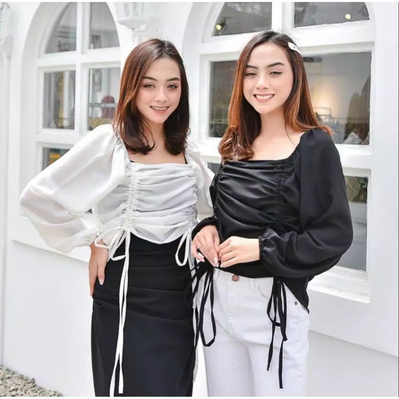 CAROL BLOUSE | CROPTY TOP | BLOUSE ATASAN WANITA SELEBGRAM HITS KEKINIAN