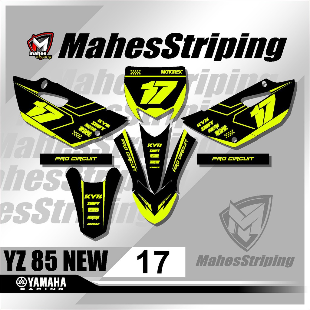 Sticker Striping Stiker Decal Variasi YZ 85 Motif Racing MS-17
