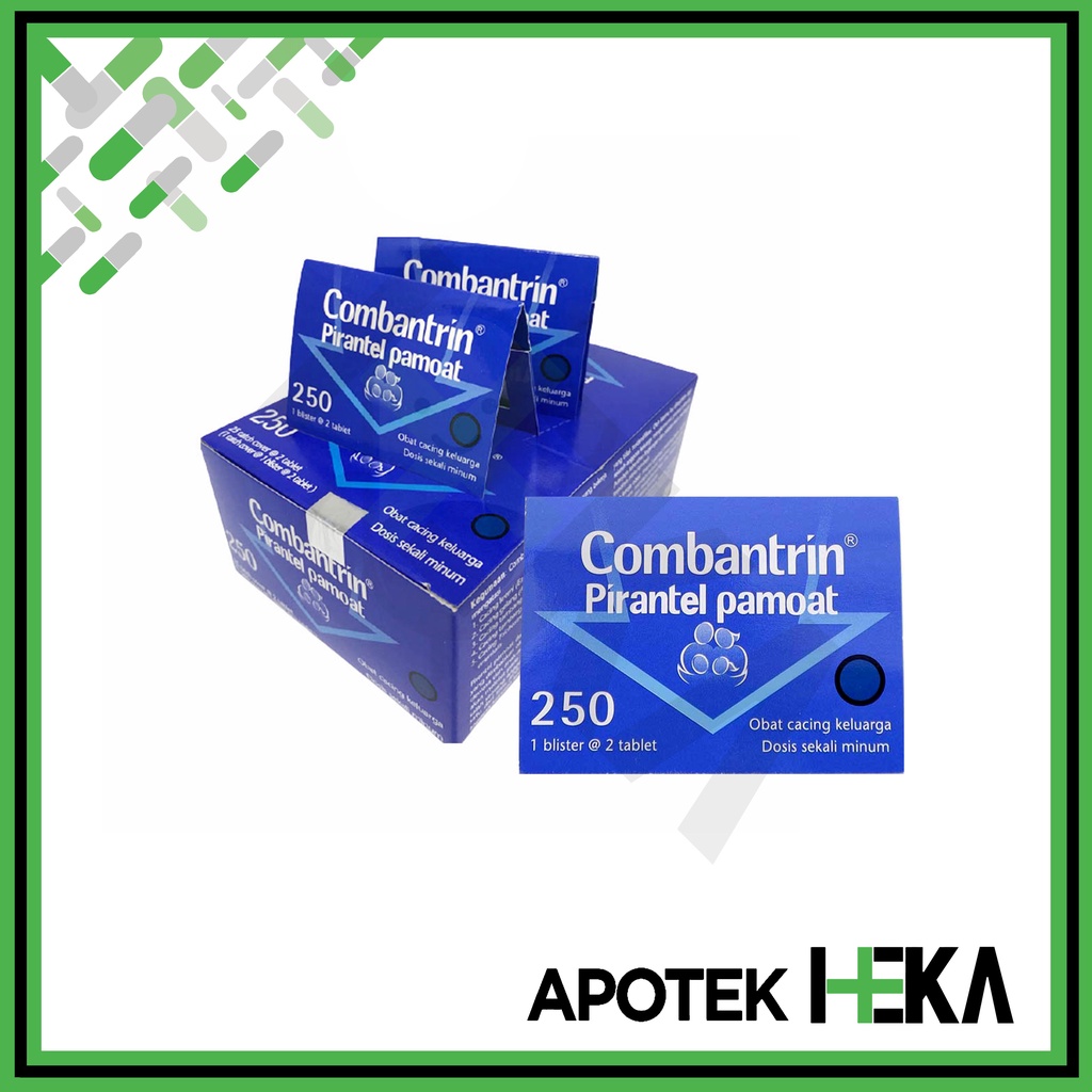 Combantrin Tablet 250 mg Obat Cacing Box isi 25x2 Tablet (SEMARANG)