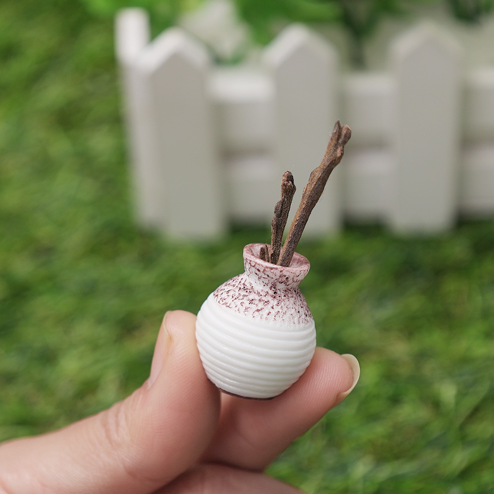 Ornamen Miniatur Vas Bonsai Bahan Resin Untuk Dekorasi Taman