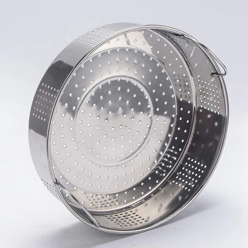 1pc Keranjang Kukusan Dim Sum / Pangsit Bahan Stainless Steel Tebal Untuk Dapur