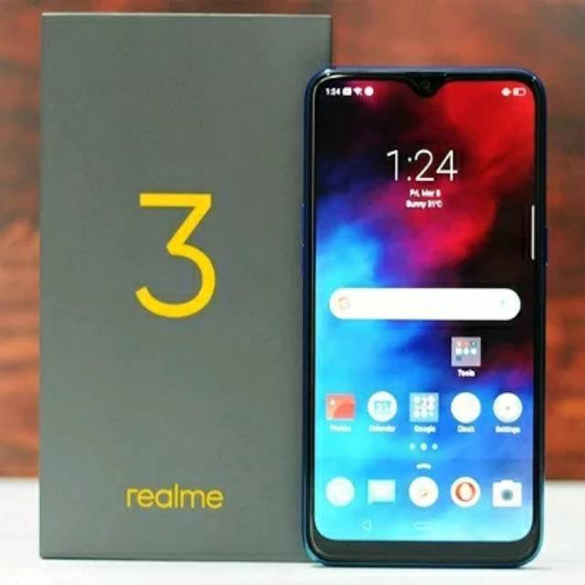 Hp Realme 3 Ram 4/64 GB warna Hitam Black Ram 4 Gb Original Garansi