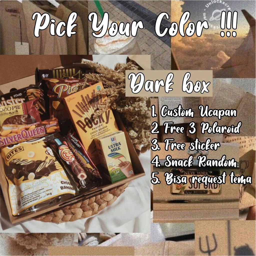 

[brown] Gift Box with Snack Paket Hadiah Ulang Tahun Wisuda Graduation Hampers Pernikahan Anniversa