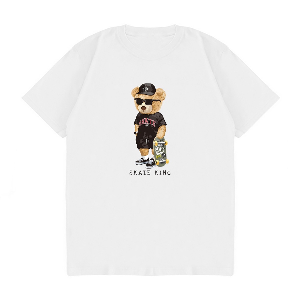 KAOS OVERSIZE SKATE KING BEAR T-SHIRT