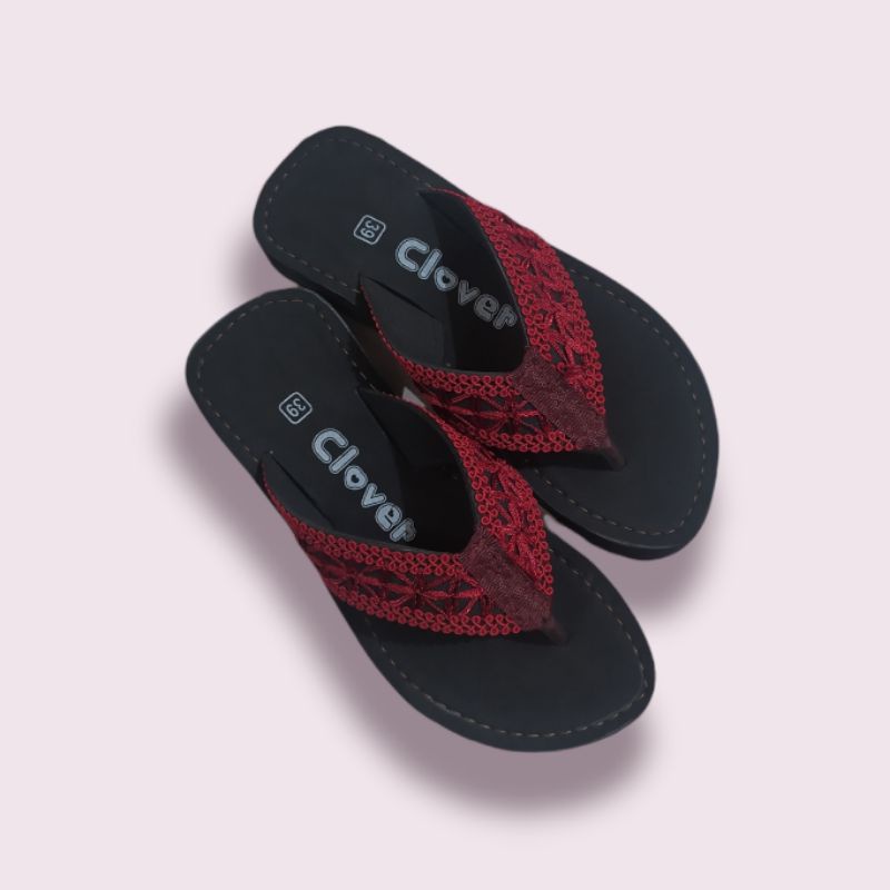 CLOVERSANDALS | Sandal Japit Renda | Sandal Bandol Banaran khas Banyumas | Sandal Wanita | Murah Awe