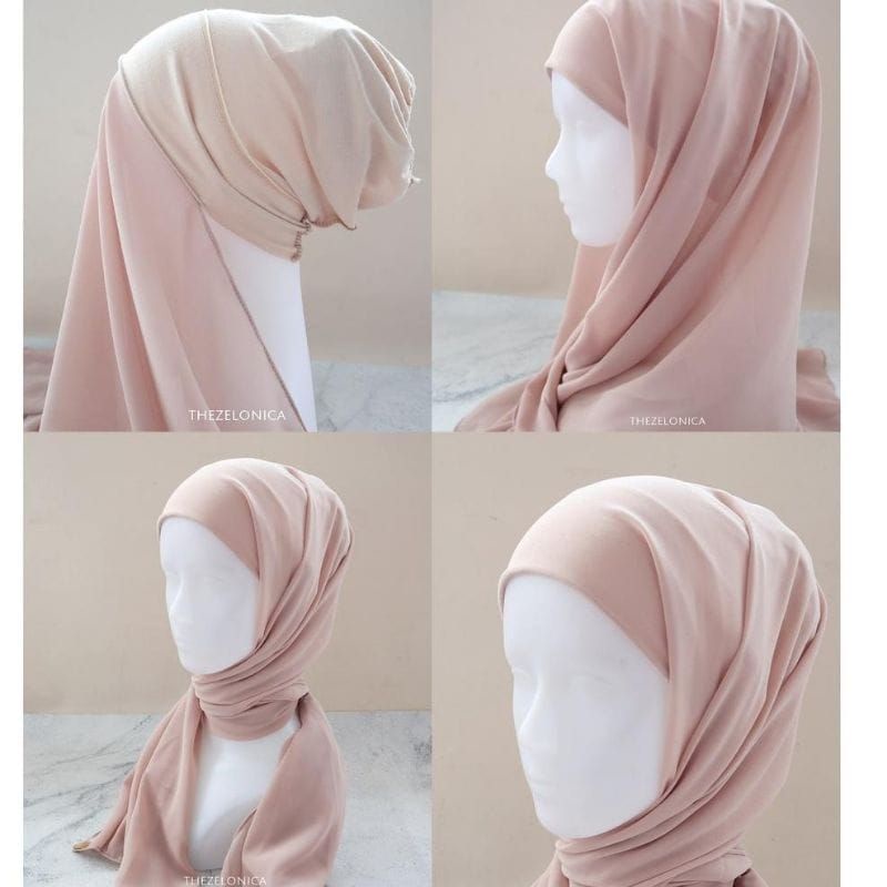 (TERLARIS) PASHMINA INNER 2in1 ceruty babydoll premium