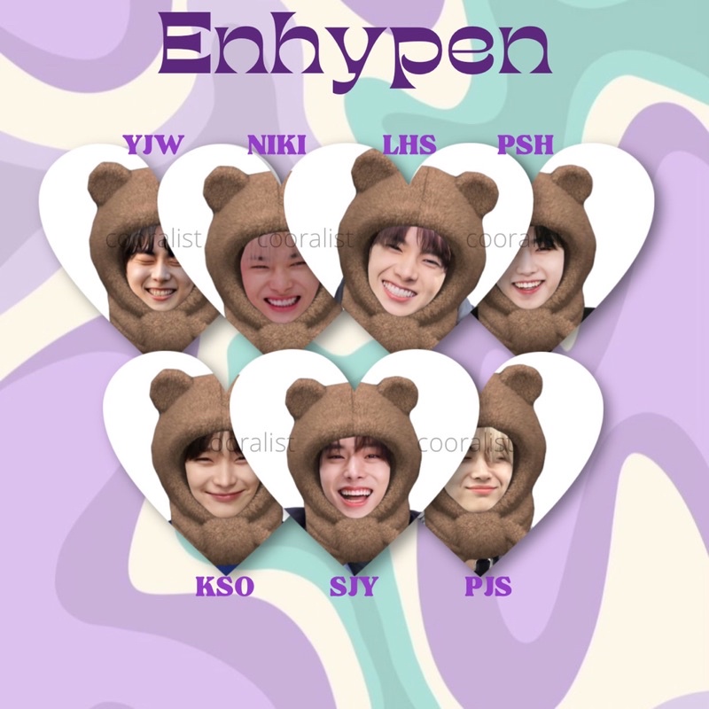 Enhypen heart keychain / gantungan kunci aesthetic