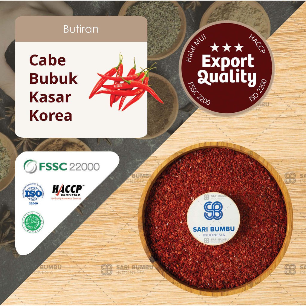 Cabe Bubuk Kasar Korea / Gochugaru Granule / Cabe Bubuk Kasar / Cabe Bubuk / Cabe / Bumbu / Rempah