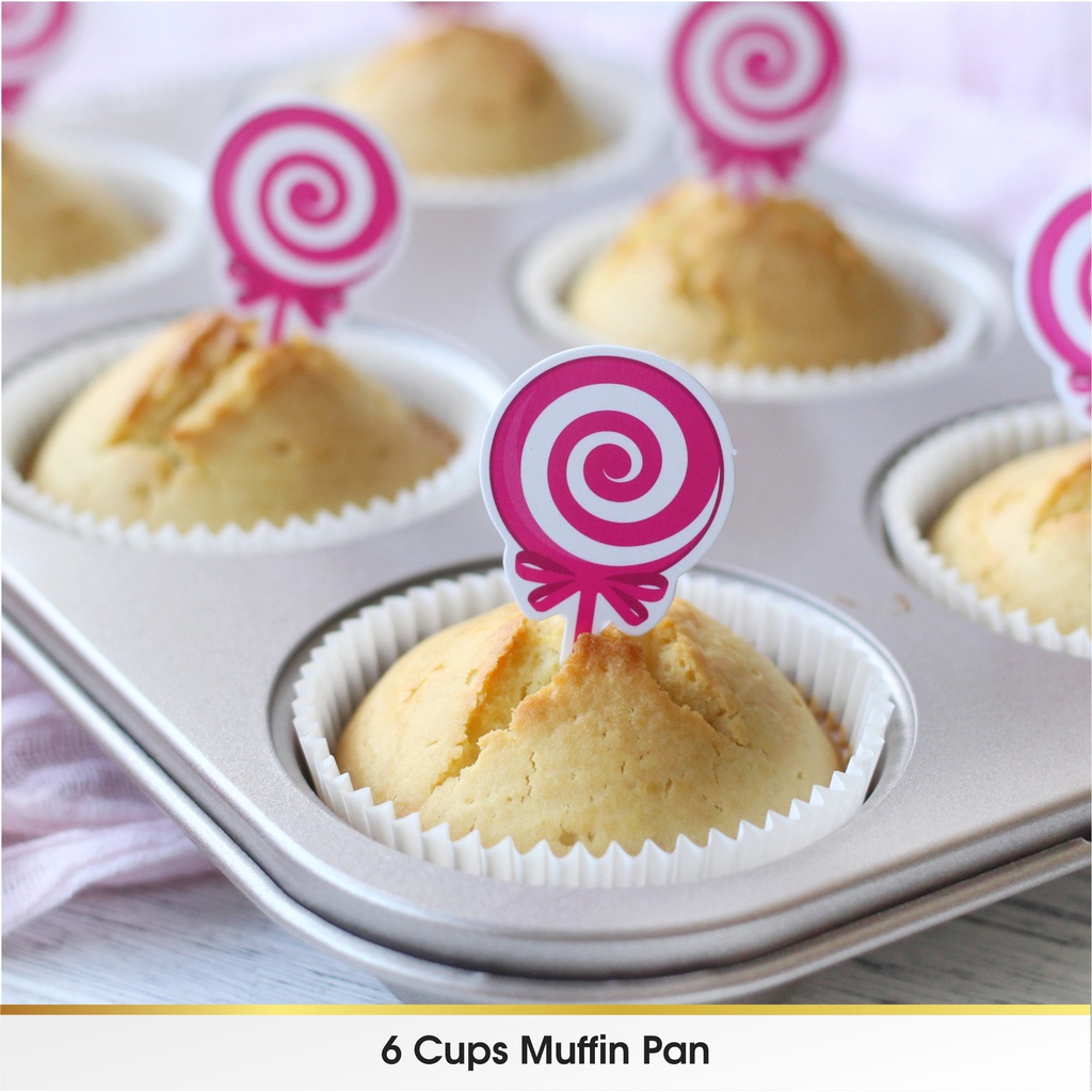 CHEFMADE Cetakan Loyang Kue Muffin Cupcake Mini Pan 12 Lubang Anti Lengket Non Stick
