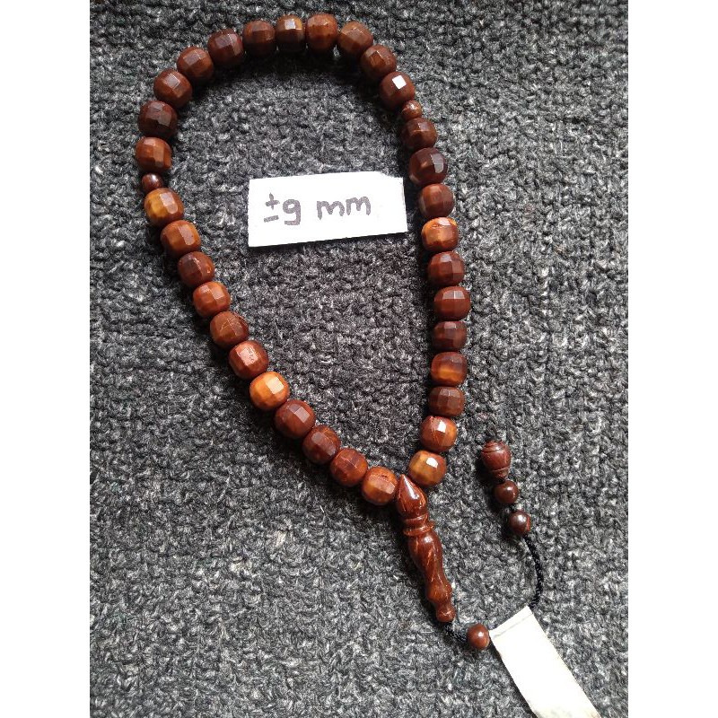 tasbih kokka motif cuting 33 butir ± 9 mm ( 9mm )