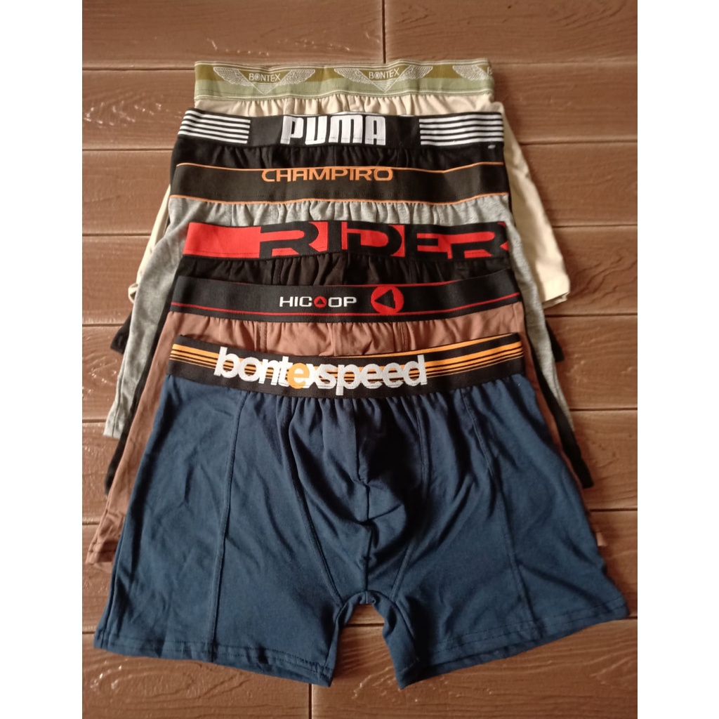 PROMO ISI 6 PCS !!! BOXER PREMIUM MIX BRAND RANDOM  || CELANA DALAM PRIA PREMIUM || SEMPAK PREMIUM