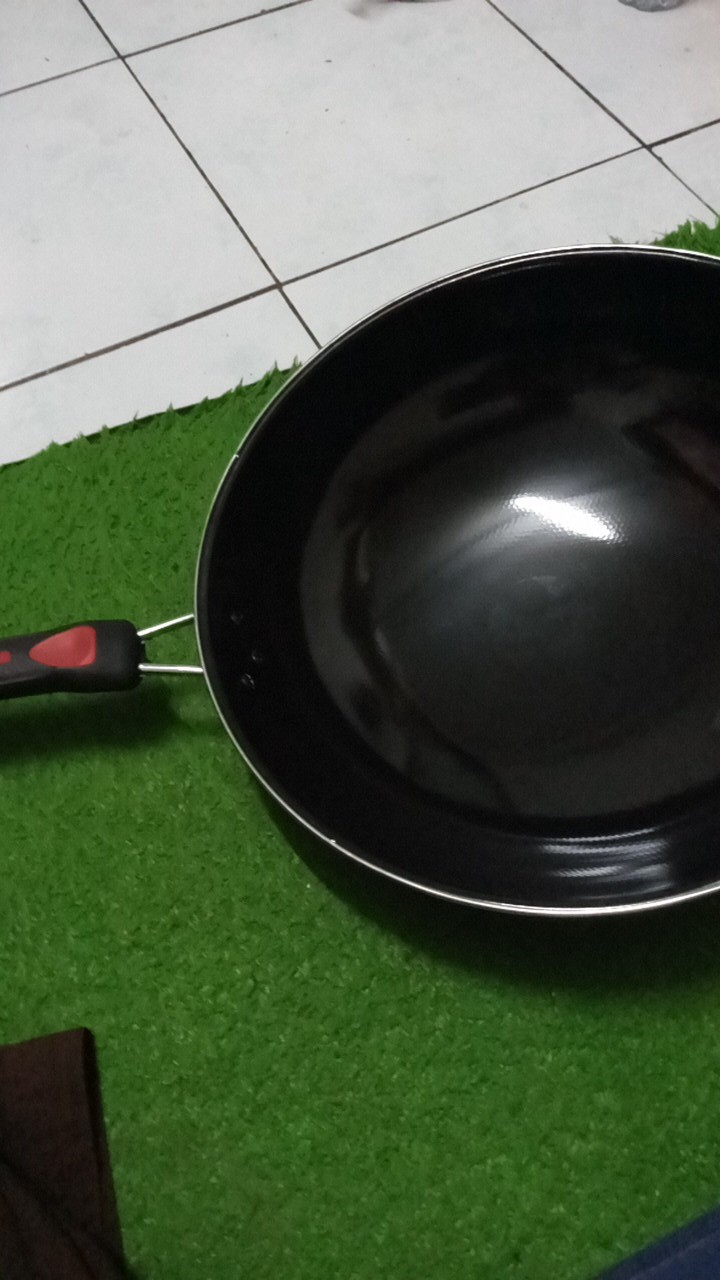 Wajan Enamel Gagang & Kuping Hitam Kwalii Penggorengan Texania 34 Cm Anti Lecet
