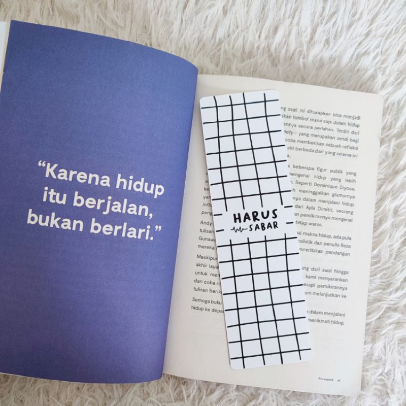 

RAHASIA pembatas buku bookmark harus sabar