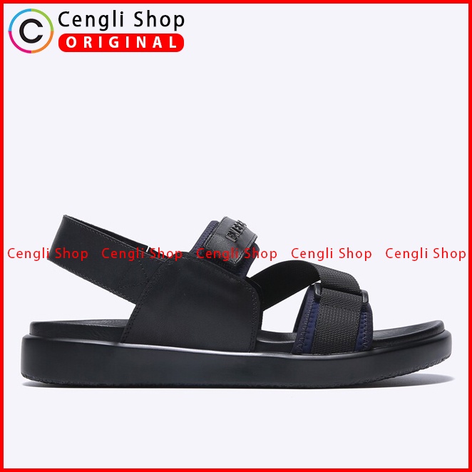 SANDAL KULIT EVERBEST PRIA ORIGINAL SLINGBACK CASUAL ASLI HITAM EM32