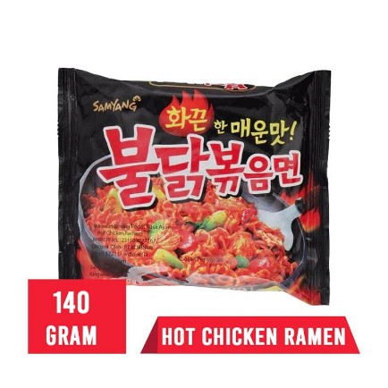 

MIE INSTAN SAMYANG PEDAS KOREA 140 GRAM-SAMYANG HOT CHICKEN RAMEN -