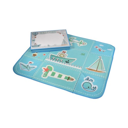 Krishome Kotak Penyimpanan Ottoman Kids Mini Cabinet - Biru