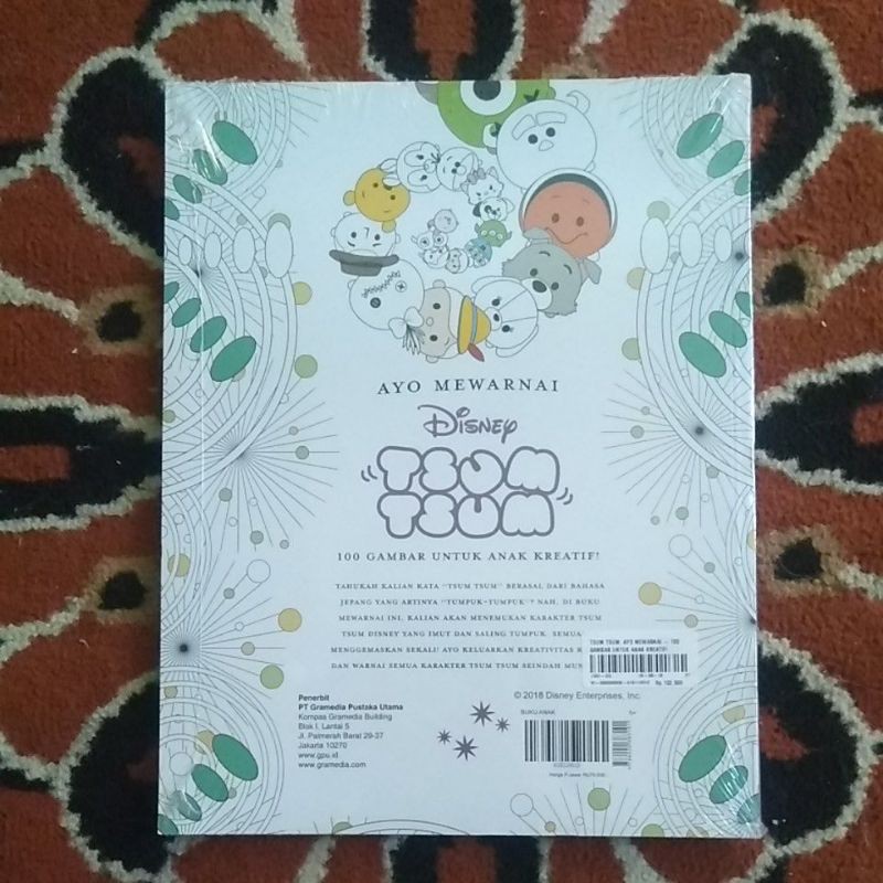 Buku Ayo Mewarnai - Disney Tsum-Tsum - 100 Gambar untuk Anak Kreatif!