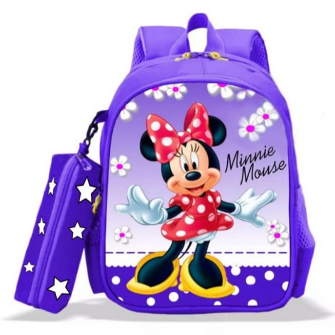 GGS Tas Ransel Anak Sekolah MINIE MAOUSE tas ransel  PAUD TK SD Karakter Minnie Maouse Terbaru 2022 Bayar Ditempat COD