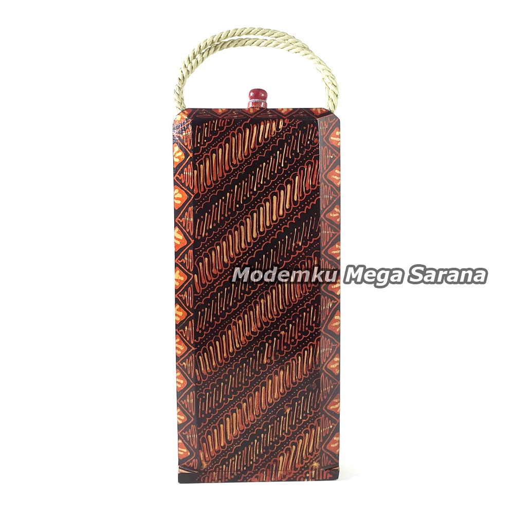 Congklak Dakon Lipat Kayu Batik - Motif A + Biji Kerang