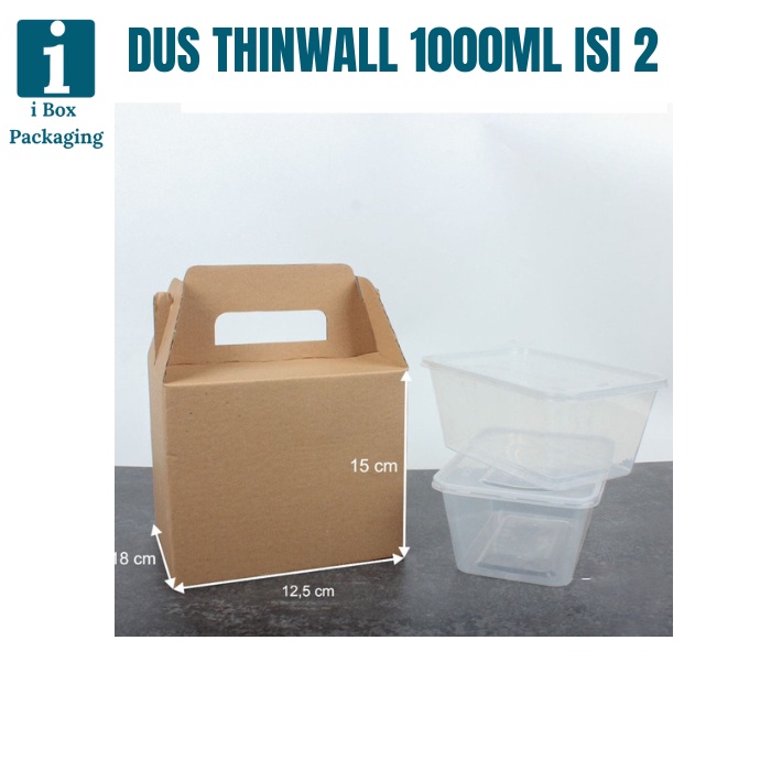 

[ 10 Pcs ] Kardus Box Jinjing Thinwall 1000ml Isi 2 Dus Toples Packaging Hampers Parcel Hari Raya Ukuran 12x18x15cm