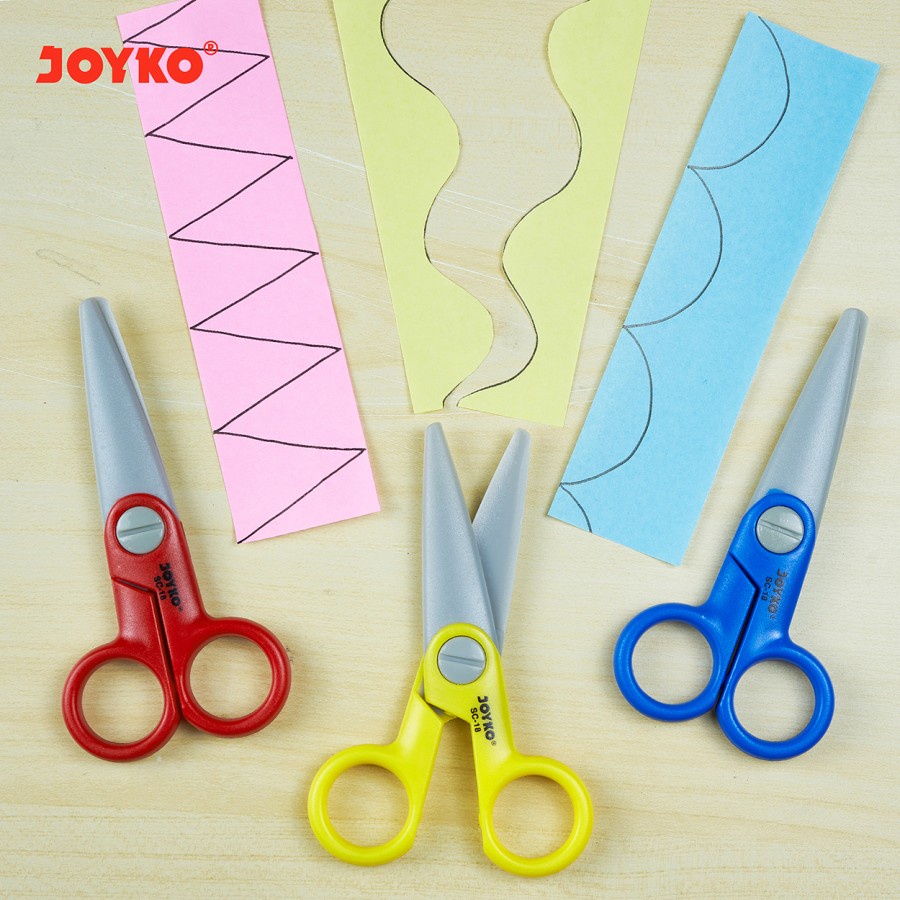 

GUNTING ANAK JOYKO SC-18 | SCISSOR FOR KIDS USE | GUNTING KERTAS GAGANG PLASTIK